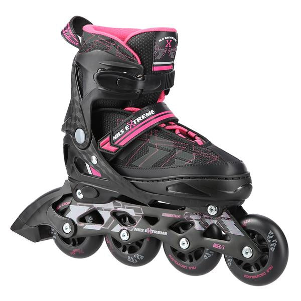 Skrituļslidas NA11002 BLACK/PURPLE M (35-38) IN-LINE NILS EXTREME