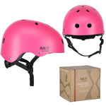 Komplekts MR290+H230 HELMET WITH PROTECTORS SET PINK SIZE S NILS EXTREME
