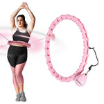 Vingrošanas riņķis HHW11 PLUS SIZE HULA HOOP LIGHT PINK WITH WEIGHT HMS