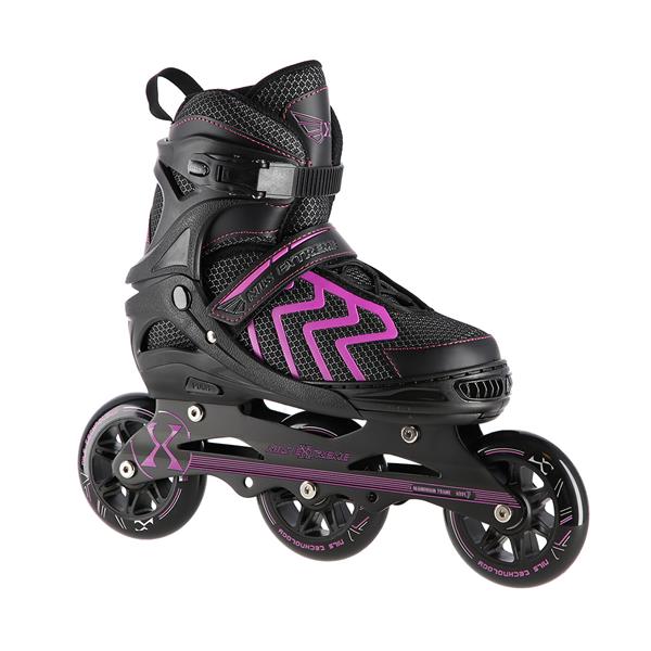 Skrituļslidas NA19318 BLACK-VIOLET SIZE M (35-38) IN-LINE SKATES NILS EXTREME
