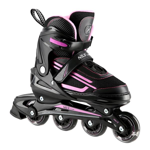 NJ19803A LED PINK SIZE. L(39-42)  IN-LINE Skrituļslidas NILS EXTREME