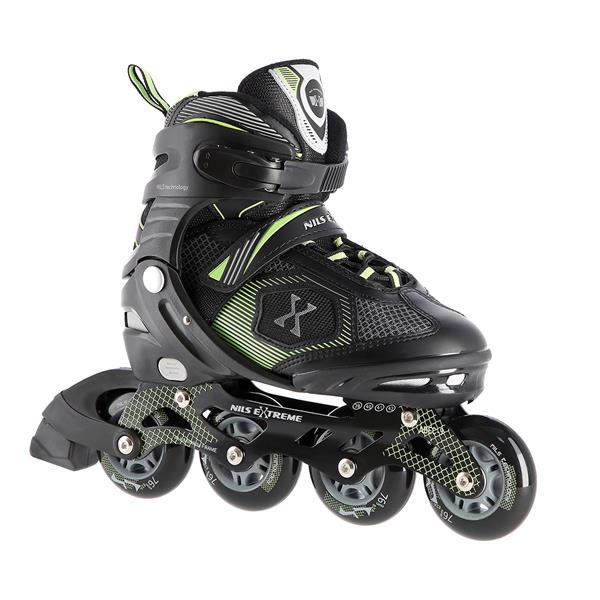 Skrituļslidas NA9080 BLACK/GREEN SIZE L (39-42) NILS EXTREME