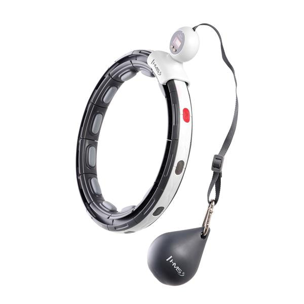 Vingrošanas rinķis ar atsvaru un skaitītāju HHM15 HULA HOOP BLACK MAGNETIC WITH WEIGHT + COUNTER HMS