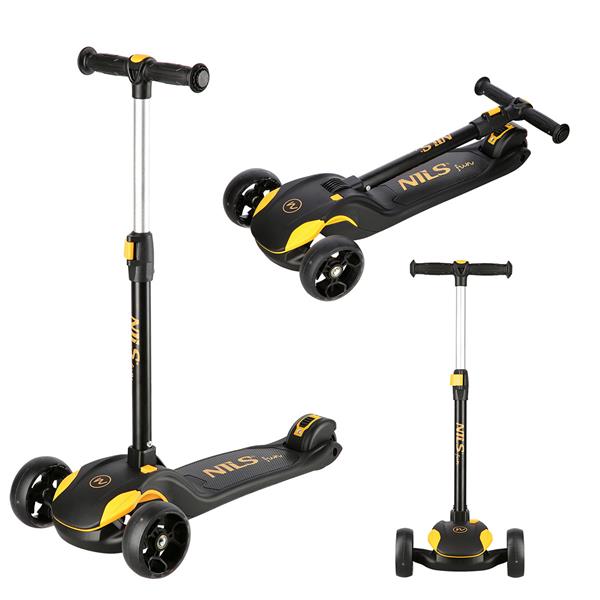 HLB122 LED BLACK Skrejritenis NILS FUN