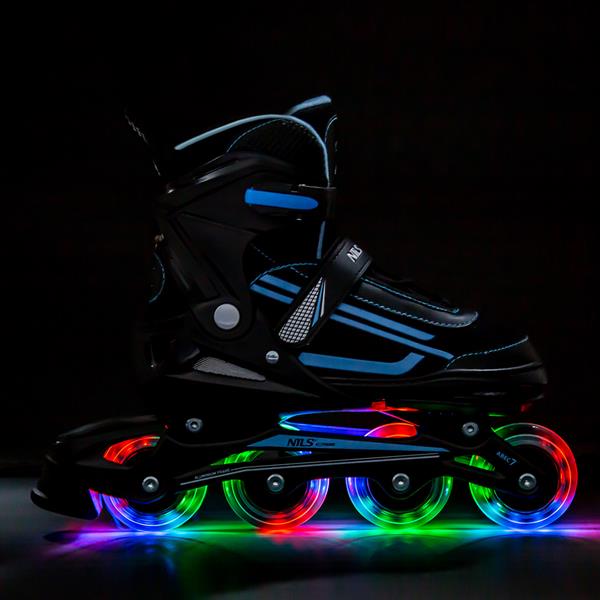 NJ19803A LED BLUE SIZE. L(39-42)  IN-LINE Skrituļslidas NILS EXTREME