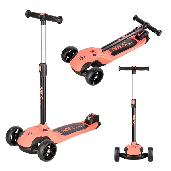HLB122 LED PINK Skrejritenis NILS FUN