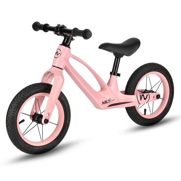 Līdzsvara velosipēds (Skrejritenis) RB901 LED BALANCE BIKE WHEEL 12'' PINK NILS FUN
