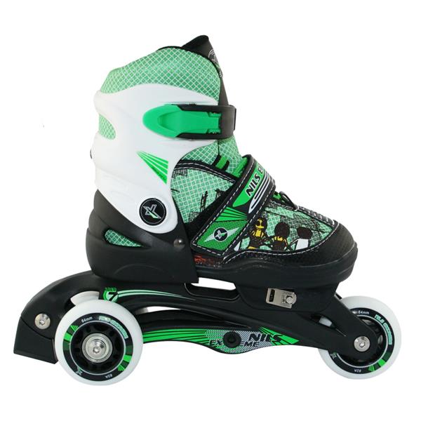 Skrituļslidas NJ9128 A GREEN SIZE S (30-33) ROLLER-INLINE SKATES NILS