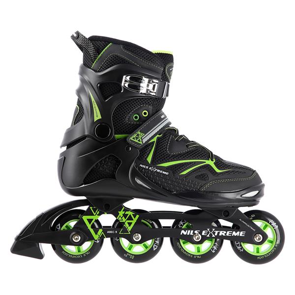 Skrituļslidas NA9022 MELNA / ZAĻA IZMĒRS 43 IN-LINE SKATES NILS EXTREME