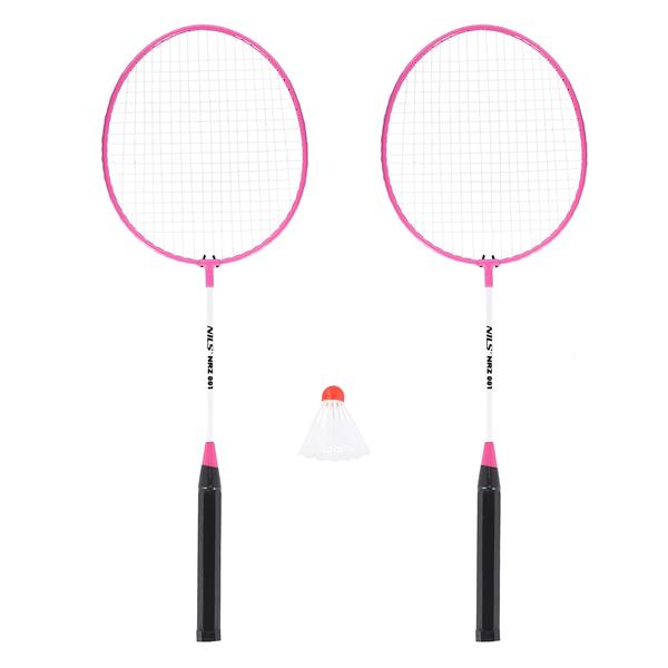 Badmintona komplekts NRZ001  BADMINTON SET 2 ROCKETS PINK + SHUTTLECOCKS NILS