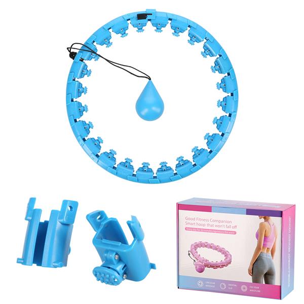 Vingrošanas aplis ar atsvaru FH01 BLUE HULA HOOP WITH WEIGHT