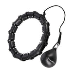 Vingrošanas aplis ar atsvaru HHW02 HULA HOP BLACK WITH WEIGHT HMS