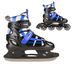 NH18366A 2IN1 DARK-BLUE SIZE S(35-38) Skrituļslidas / Hokeja Slidas