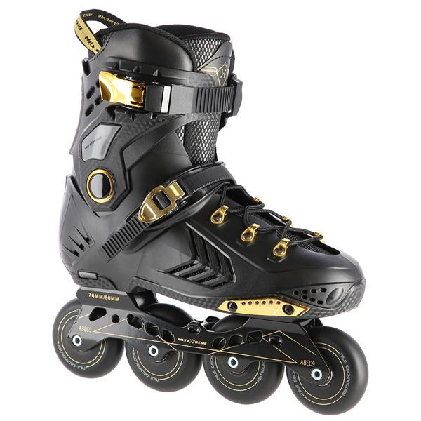 Skrituļslidas NA20002 BLACK-GOLD SIZE 39 SLALOM IN-LINE SKATES NILS EXTREME