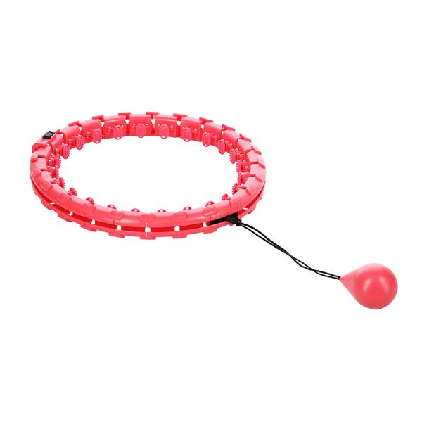 Vingrošanas aplis ar atsvaru FH01 RED HULA HOOP WITH WEIGHT