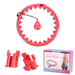 Vingrošanas aplis ar atsvaru FH01 RED HULA HOOP WITH WEIGHT