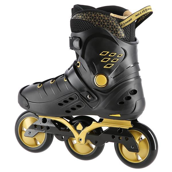 Skrituļslidas NA20006 BLACK-GOLD SIZE 41 SLALOM IN-LINE SKATES NILS EXTREME