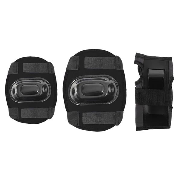 Plaukstas, elkoņu un ceļgalu sargu komplekts H108 SIZE L BLACK PROTECTIVE PAD SET