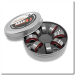 Gultņi ABEC7 RS RED CHROME BEARINGS 8 PCS. NILS EXTREME