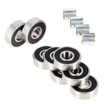 Gultņi ABEC-9 RS GRAPHIT CHROME BEARINGS 8 PCS. NILS EXTREME