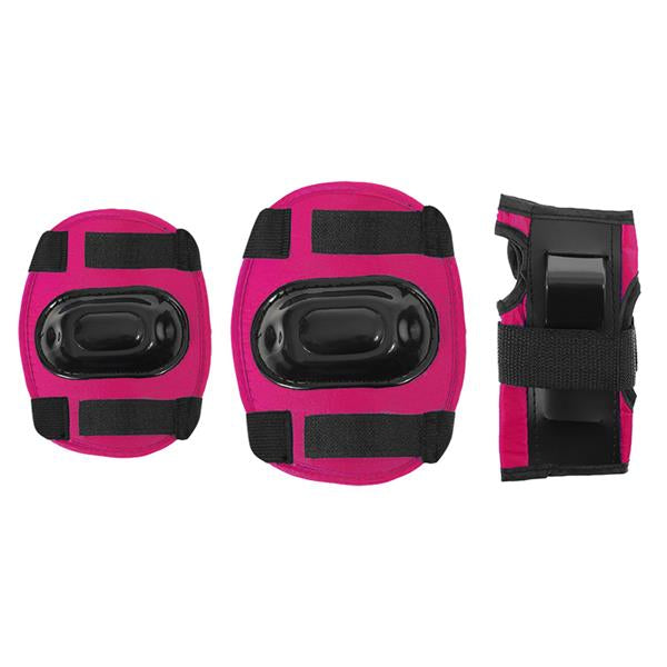 Plaukstas, elkoņu un ceļgalu sargu komplekts H108 SIZE XS DARK PINK PROTECTIVE PAD SET