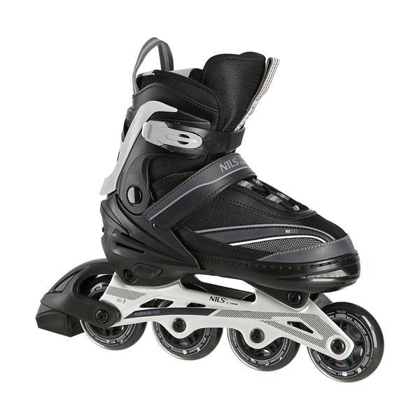 Skrituļslidas NA1123 A BLACK-GRAY SIZE M(35-38) IN-LINE SKATES NILS EXTREME