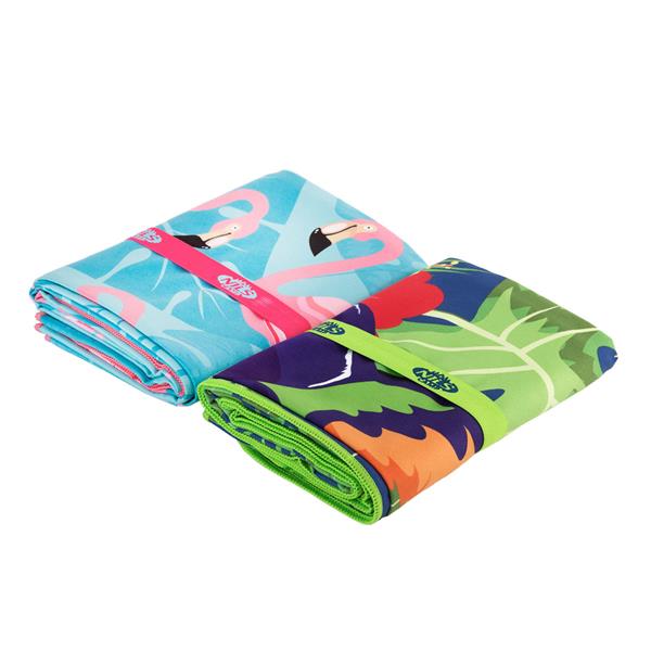 DVIELIS NCR14 FLOWERS MICROFIBRE TOWEL 160x80 cm NILS CAMP