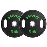 Svaru diski TOG10 RUBBERIZING OLIMPIC PLATE 2 x 10 KG HMS
