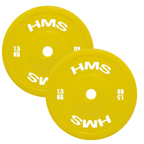 Svara diski  TPP01 YELLOW PE OLYMPIC PLATE 2 x 1.5 KG HMS