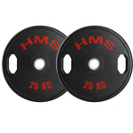 Svaru diski TOG25 RUBBERIZING OLIMPIC PLATE 2 x 25 KG HMS