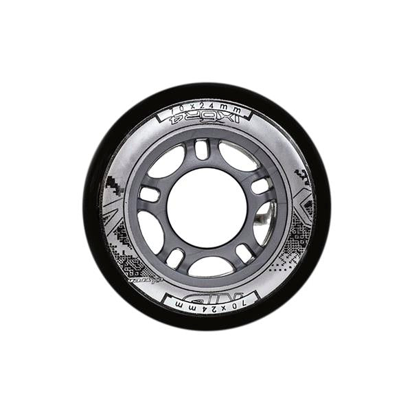PU 70x24 82A BLACK WHEELS (4 pcs) NILS EXTREME