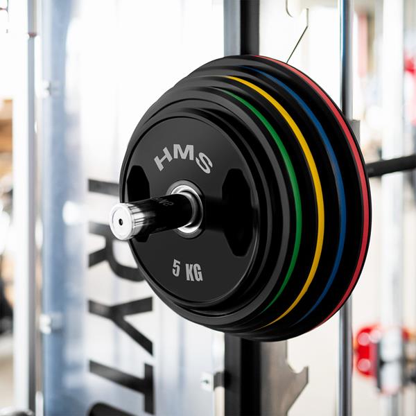 Svaru diski TOG SET RUBBERIZING OLYMPIC PLATES 2 x 5 - 25 KG (150 KG) HMS