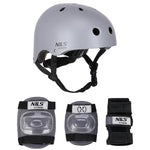 Komplekts MR290+H230 HELMET WITH PROTECTORS SET GRAY SIZE M NILS EXTREME