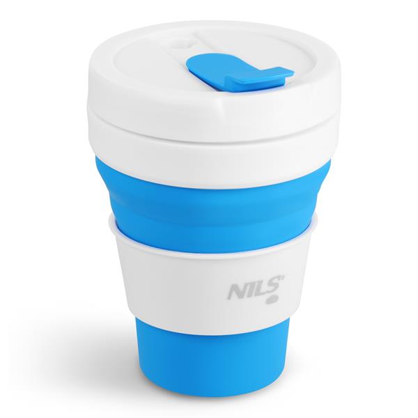NC4103 Silikona salokāmā krūze 475ml Zila Nils Camp
