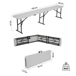 NC3404 SALOKĀMS DĀRZA SOLS 183 CM WHITE NILS CAMP
