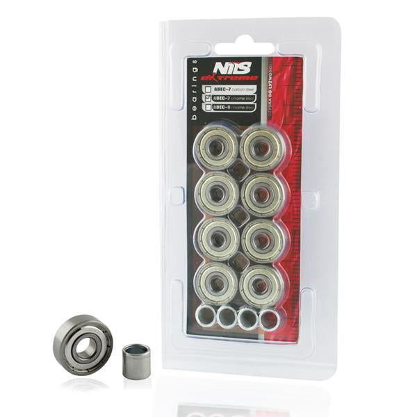 Gultņi ABEC-7 CHROME BEARINGS (8 gab.) NILS EXTREME