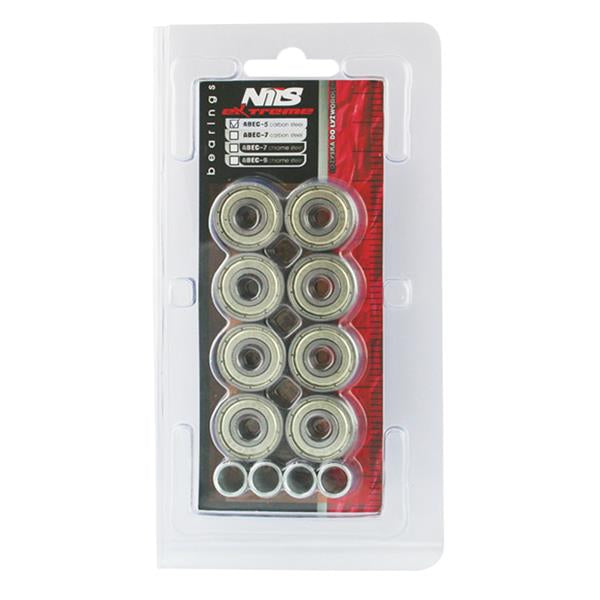 Gultņi ABEC-5 CARBON BEARINGS (8 pcs) NILS EXTREME