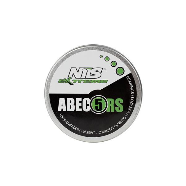 Gultņi ABEC-5 RS GREEN CARBON BEARINGS (8 szt.) METAL CASE NILS EXTREME