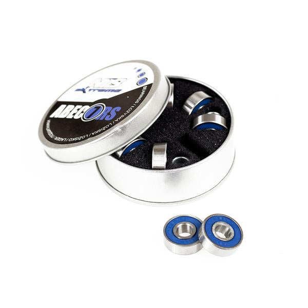 Gultņi ABEC-7 RS BLUE CARBON BEARINGS (8 szt.) METAL CASE NILS EXTREME