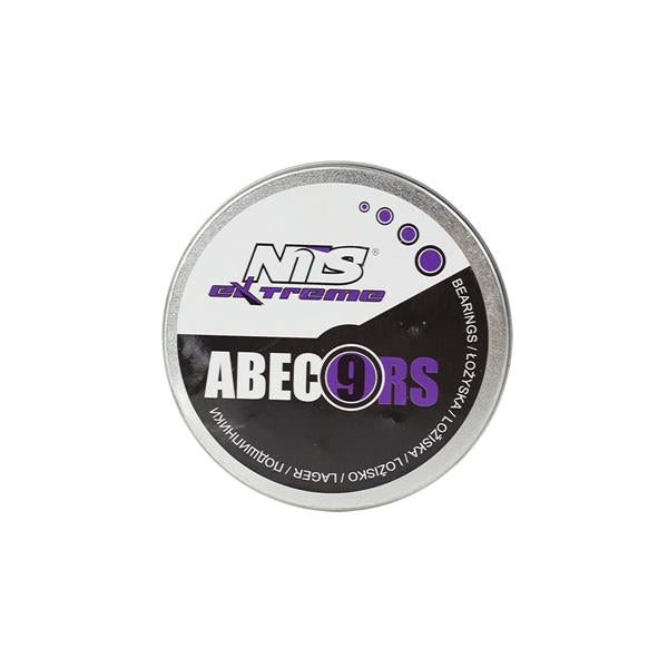 Gultņi ABEC-9 RS PURPLE CARBON BEARINGS (8 szt.) METAL CASE NILS EXTREME