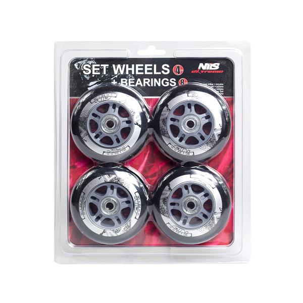 PU 90x24 82A BLACK (4 gab.) ABEC-9 (8 gab.) SET NILS EXTREME