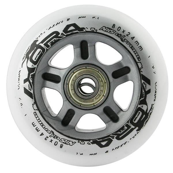 PU 80x24 82A WHITE (4 pcs) + ABEC-7 (8 pcs) SET NILS EXTREME