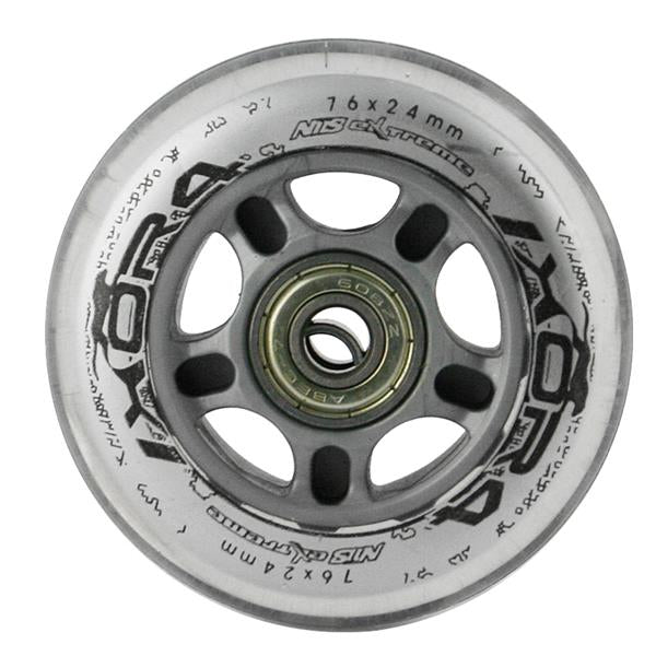 PU 76x24 82A TRANSPARENT (4 pcs) + ABEC-7 (8 pcs) SET NILS EXTREME