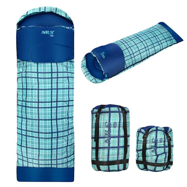 NC2009 BLUE CHEQUERED Guļammaiss NILS CAMP