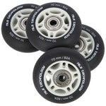 PU 70x24 82A BLACK MAT (4 szt.) + ABEC-9  (8 szt.) SET NILS EXTREME