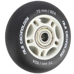 PU 72x24 82A BLACK MAT (4 szt.) + ABEC-9  (8 szt.) SET NILS EXTREME