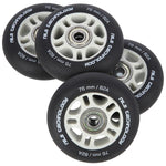 PU 76x24 82A BLACK MAT (4 szt.) + ABEC-9  (8 szt.) SET NILS EXTREME