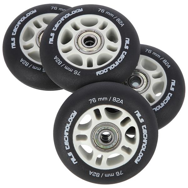 PU 76x24 82A BLACK MAT (4 szt.) + ABEC-9  (8 szt.) SET NILS EXTREME