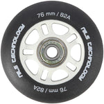 PU 76x24 82A BLACK MAT (4 szt.) + ABEC-9  (8 szt.) SET NILS EXTREME