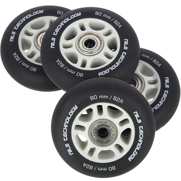PU 80x24 82A BLACK MAT (4 szt.) + ABEC-9  (8 szt.) SET NILS EXTREME